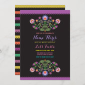 フィエスタ誕生日フローラメキシコ招待状 招待状 (正面/裏面)