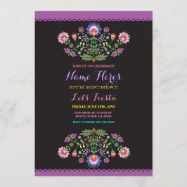 フィエスタ誕生日フローラメキシコ招待状 招待状