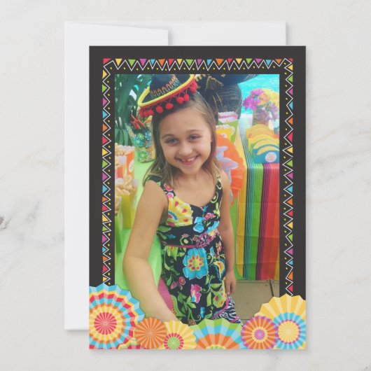 フィエスタ誕生日招待状と写真 招待状 (裏面)