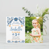 フィエスタ誕生日招待状と写真 招待状 (スタンド正面)