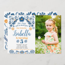 フィエスタ誕生日招待状と写真