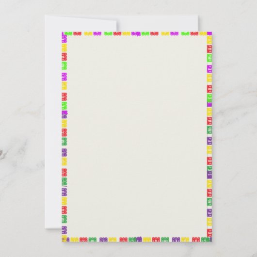 フィエスタ誕生日招待状シャルボードメキシコ 招待状 (裏面)