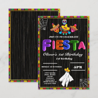 フィエスタ誕生日招待状シャルボードメキシコ 招待状