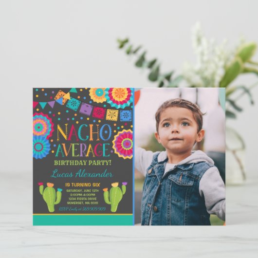 フィエスタ誕生日招待状ナチョ平均パーティー 招待状 (スタンド正面)
