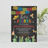 フィエスタ誕生日招待状メキシカンサボテンをテーマにした 招待状 (スタンド正面)