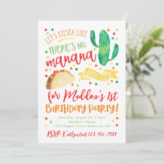 フィエスタ誕生日招待状 |フィエスタパーティー 招待状 (スタンド正面)
