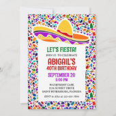 フィエスタ誕生日招待状 招待状 (正面)