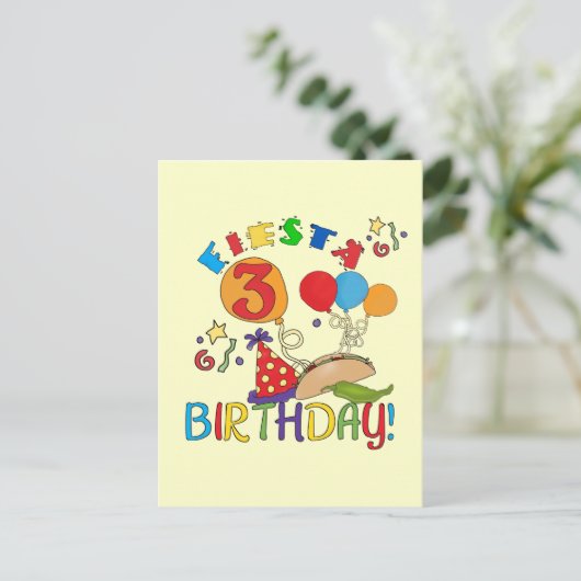 フィエスタ誕生日Tシャツとギフト ポストカード (スタンド正面)