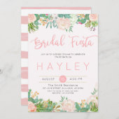 フィエスタ赤面フローラ多肉性ブライダルシャワー招待状 招待状 (正面/裏面)