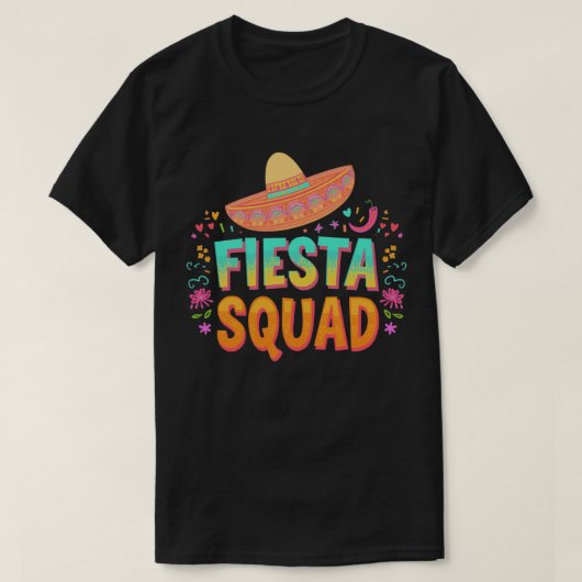 フィエスタ鮮やかスクワッドお祝いアパレル Tシャツ (デザイン正面)