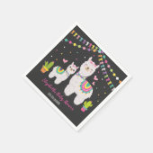 フィエスタ鮮やかラマアルパカベビーシャワーデコール スタンダードカクテルナプキン (角)