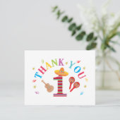 フィエスタ1歳の誕生日かわいいメキシコサンキューカード サンキューカード (スタンド正面)