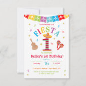 フィエスタ1歳の誕生日招待状メキシカラフルコ 招待状 (正面)