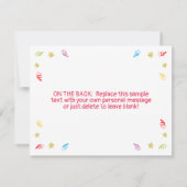 フィエスタ1歳誕生日かわいいメキシコの感謝カード サンキューカード (裏面)