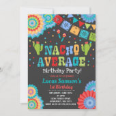 フィエスタ1歳誕生日招待状ナチョ平均パーティー 招待状 (正面)