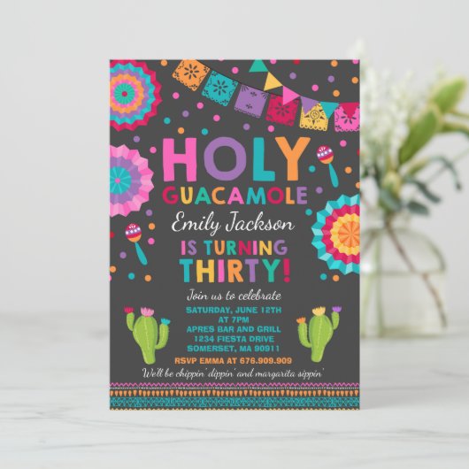 フィエスタ30th誕生日招待状ホーリーグアカモール30 招待状 (スタンド正面)