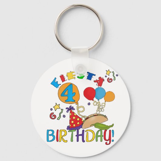フィエスタ4th誕生日Tシャツとプレゼント キーホルダー (正面)