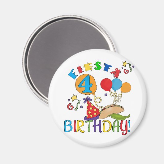 フィエスタ4th誕生日Tシャツとプレゼント マグネット (正面/裏面)