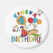 フィエスタ4th誕生日Tシャツとプレゼント マグネット (正面)