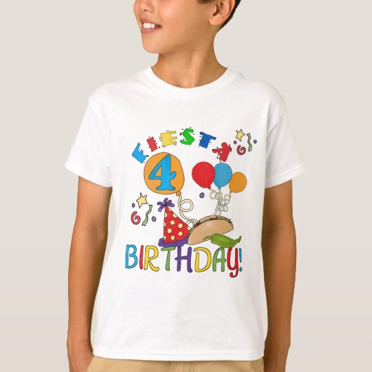 フィエスタ4th誕生日Tシャツとプレゼント Tシャツ (正面)