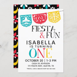 フィエスタ&おもしろいファースト誕生日招待状 招待状