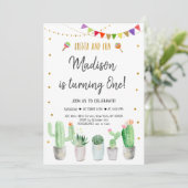 フィエスタ&おもしろい金ゴールドフィエスタファースト誕生日 招待状 (スタンド正面)