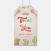 フィエスタ ウェディング シャワー グルーヴィー サンクス ギフトタグ (正面)