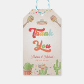 フィエスタ ウェディング シャワー グルーヴィー サンクス ギフトタグ (裏面)