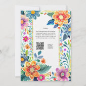 フィエスタ ウェディング - フォルカート フラワーズ モダン 招待状 (裏面)