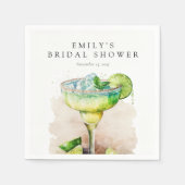 フィエスタ ウォーターカラー ブライダル シャワー スタンダードカクテルナプキン (正面)