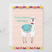 フィエスタ オオーラ ラマ 誕生日招待状 招待状 (裏面)