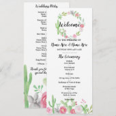 フィエスタ カクタス ウェディング プログラム 花 サボテン メキシコ (正面/裏面)