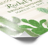 フィエスタ カクタス ゴールド スクリプト ブライダル シャワー ウェルカム フォトプリント (角)