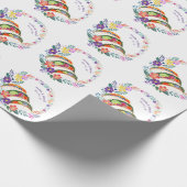 フィエスタ カクタス フォークアート フラワーズ カスタム ラッピングペーパー (角)