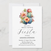 フィエスタ カクタス フラワー ブライダルシャワー 招待状 (正面)