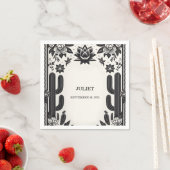 フィエスタ カクタス ラブ イン ブルーム メキシカン ブライズ シャワー スタンダードカクテルナプキン (インサイチュ)