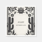 フィエスタ カクタス ラブ イン ブルーム メキシカン ブライズ シャワー スタンダードカクテルナプキン (正面)