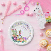 フィエスタ カクティ フォークアート フラワーズ カスタム ペーパープレート (パーティー)