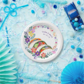 フィエスタ カクティ フォークアート フラワーズ カスタム ペーパープレート (パーティー)