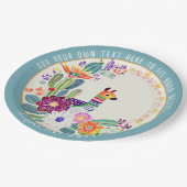 フィエスタ カクティ ラマ フォークフローアーズ パーティー カスタム ペーパープレート (アングル)