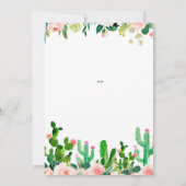 フィエスタ カップル シャワーの招待状, フィエスタ テーマ 招待状 (裏面)