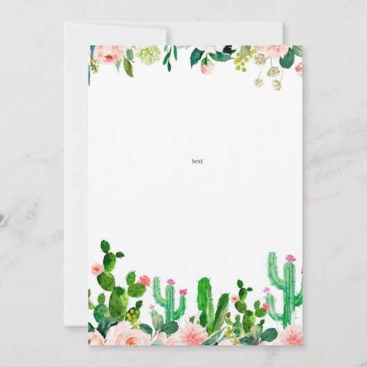 フィエスタ カップル シャワーの招待状, フィエスタ テーマ 招待状 (裏面)