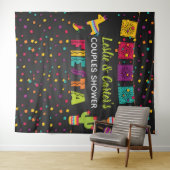 フィエスタ カップル シャワー 背景 - ピニャータ タペストリー (インサイチュ(横))