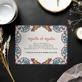 フィエスタ カラフルフラワー ボタニカル スペイン 結婚式 エンクロージャーカード