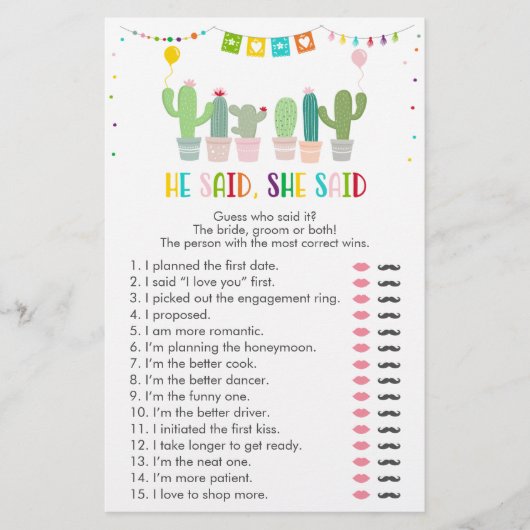 フィエスタ・サボテンは多肉性の彼は彼女はゲームを言った (正面)