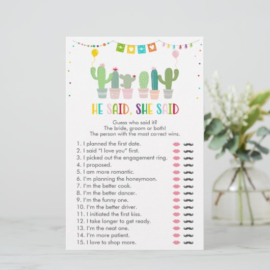 フィエスタ・サボテンは多肉性の彼は彼女はゲームを言った (スタンド正面)