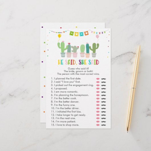 フィエスタ・サボテンは多肉性の彼は彼女はゲームを言った (正面/裏面インサイチュ)