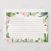 フィエスタ サボテン レシピ カード ブライダル シャワー サボテン (裏面)