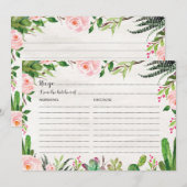 フィエスタ サボテン レシピ カード ブライダル シャワー サボテン (正面/裏面)