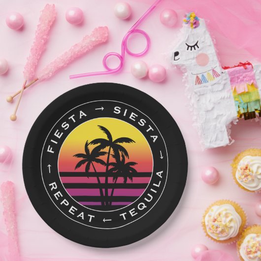 フィエスタ シエスタ テキーラ リピート ブライズメイド パーティー ペーパープレート (パーティー)